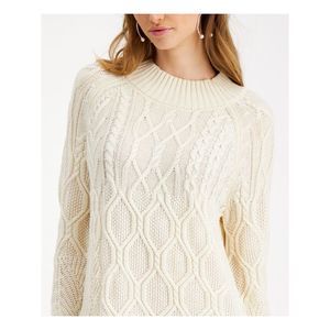 SUN+ MOON Womens Ivory Long Sleeve Dress Juniors M